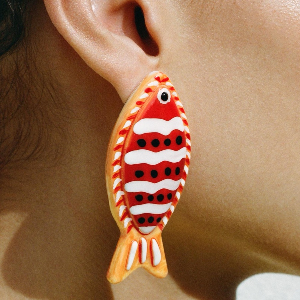 Zara fish earrings